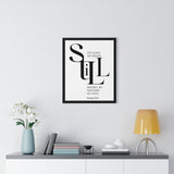 Faith Culture - "He Leads Me Beside Quiet Waters" - Psalm 23:2 Christian Vertical Framed Wall Art