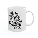 Faith Culture - He is Risen - Christian Coffee or Tea Ceramic Mug 11oz