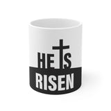 Faith Culture - He is Risen - Christian Coffee or Tea Ceramic Mug(11oz5oz0oz) 11oz White