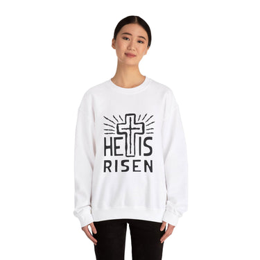 Faith Culture - He is Risen - Christian Unisex Heavy Blend™ Crewneck Sweatshirt