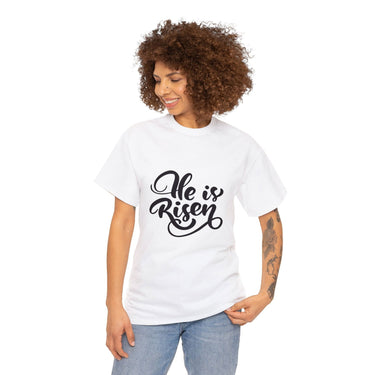 Faith Culture - He is Risen - Christian Unisex Heavy Cotton Tee