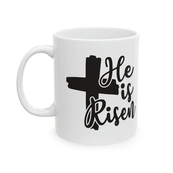 Faith Culture - He is Risen Christian Coffee or Tea Ceramic Mug 11oz