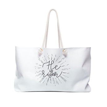 Faith Culture - He is Risen Christian Weekender Tote Bag 24" × 13"