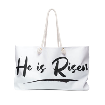 Faith Culture - He is Risen Christian Weekender Tote Bag 24" × 13"