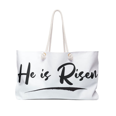 Faith Culture - He is Risen Christian Weekender Tote Bag 24" × 13"
