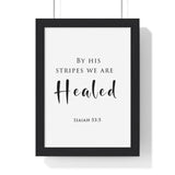 Faith Culture - Healing Grace - Isaiah 53:5 - Christian Wall Art 8" x 11" Black