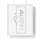 Faith Culture - Heart of Devotion - Matthew 22:37 - Christian Wall Art 16" x 20" White