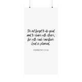 Faith Culture - Hebrews 13:16 Poster -Do Good and Share Decor and Christian Wall Art