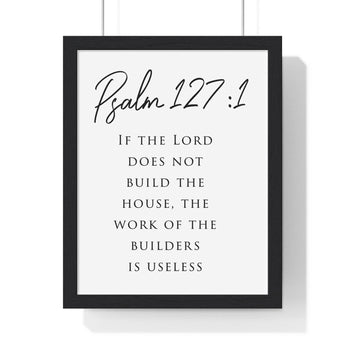 Faith Culture - House of Blessing - Psalm 127:1 - Christian Wall Art 11″ x 14″ Black