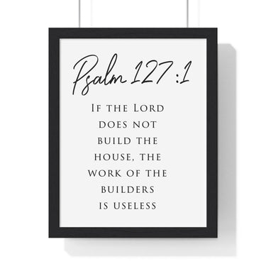 Faith Culture - House of Blessing - Psalm 127:1 - Christian Wall Art 11″ x 14″ Black