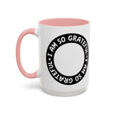 Faith Culture - I Am So Grateful - Christian Thanksgiving Accent Coffee Mug, 11oz and 15oz