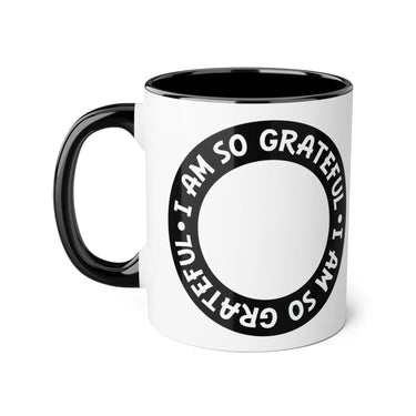 Faith Culture - I Am So Grateful - Christian Thanksgiving Accent Mug, 11oz Black 11oz