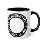 Faith Culture - I Am So Grateful - Christian Thanksgiving Accent Mug, 11oz