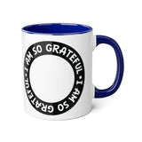 Faith Culture - I Am So Grateful - Christian Thanksgiving Accent Mug, 11oz