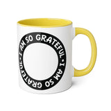 Faith Culture - I Am So Grateful - Christian Thanksgiving Accent Mug, 11oz