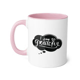 Faith Culture - I Am So Grateful - Christian Thanksgiving Accent Mug, 11oz Pink 11oz