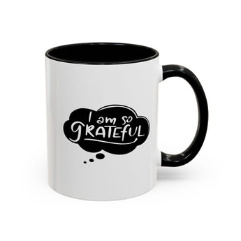 Faith Culture - I Am So Grateful Christian Thanksgiving Accent Coffee Mug, 11oz and 15oz 11oz Black