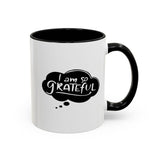 Faith Culture - I Am So Grateful Christian Thanksgiving Accent Coffee Mug, 11oz and 15oz 11oz Black