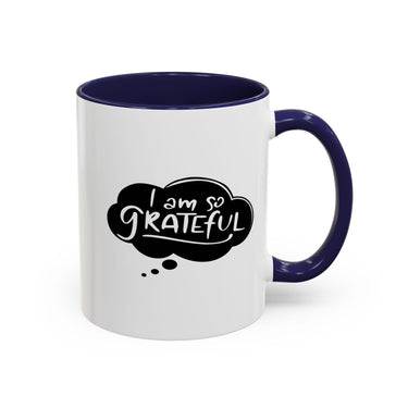 Faith Culture - I Am So Grateful Christian Thanksgiving Accent Coffee Mug, 11oz and 15oz 11oz Navy