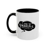 Faith Culture - I Am So Grateful Christian Thanksgiving Accent Coffee Mug, 11oz and 15oz