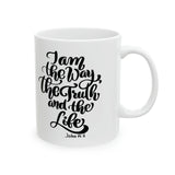 Faith Culture - I Am The Way, The Truth, And The Life- John 14:6, Christian Ceramic Coffee Mug 11oz