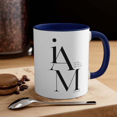 Faith Culture - I Am The Way, The Truth, And The Life - John 14:6 Christian Accent Coffee Mug, 11oz Navy 11oz