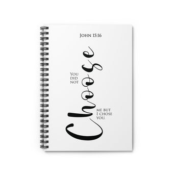 Faith Culture - I Chose You: John 15:16 Christian Spiral Notebook - Ruled Line One Size