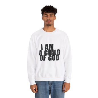 Faith Culture - I am Child of God - Christian Unisex Heavy Blend™ Crewneck Sweatshirt White