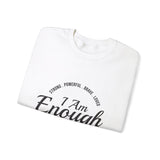 Faith Culture - I am Enough - Christian Unisex Heavy Blend™ Crewneck Sweatshirt