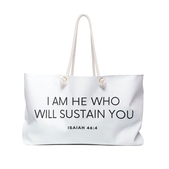 Faith Culture - I am He Who Will Sustain You Isaiah 46:4 Christian Weekender Tote Bag 24" × 13"