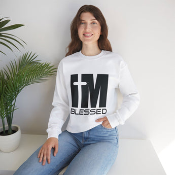 Faith Culture - I'm Blessed Christian Unisex Heavy Blend⢠Crewneck Sweatshirt White