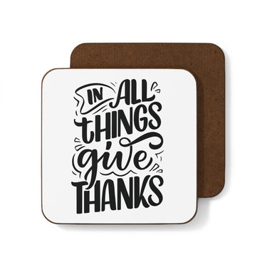 Faith Culture - In All Things Give Thanks - Christian Thanksgiving Coaster