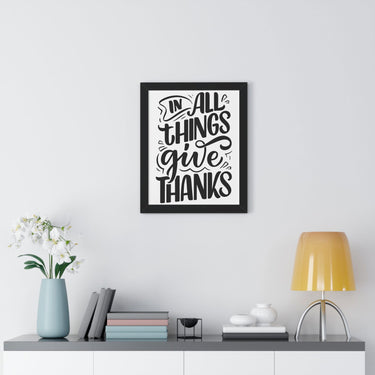 Faith Culture - In All Things Give Thanks - Christian Thanksgiving Wall Art