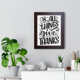 Faith Culture - In All Things Give Thanks - Christian Thanksgiving Wall Art