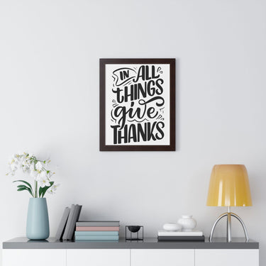 Faith Culture - In All Things Give Thanks - Christian Thanksgiving Wall Art