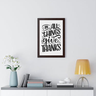Faith Culture - In All Things Give Thanks - Christian Thanksgiving Wall Art