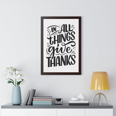 Faith Culture - In All Things Give Thanks - Christian Thanksgiving Wall Art