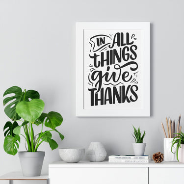Faith Culture - In All Things Give Thanks - Christian Thanksgiving Wall Art