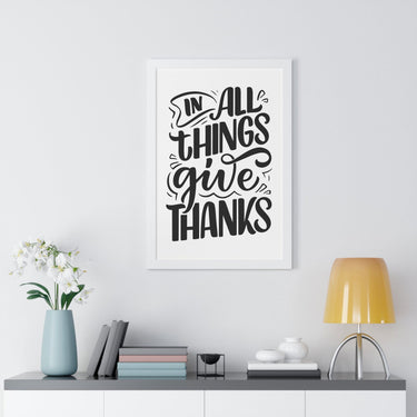 Faith Culture - In All Things Give Thanks - Christian Thanksgiving Wall Art