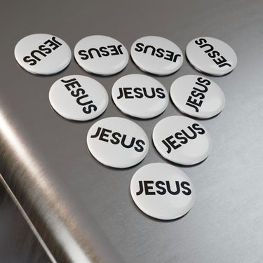 Faith Culture - Jesus -Christian Button Magnet, Round (1 & 10 pcs) 10 pcs 2.25" Round