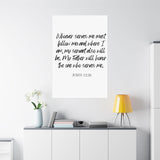 Faith Culture - John 12:26 Poster - Christian Wall Art - Serve and Follow Decor 36" x 54" Matte