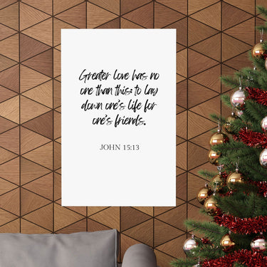 Faith Culture - John 15:13 - Greater Love Decor Christian Wall Art