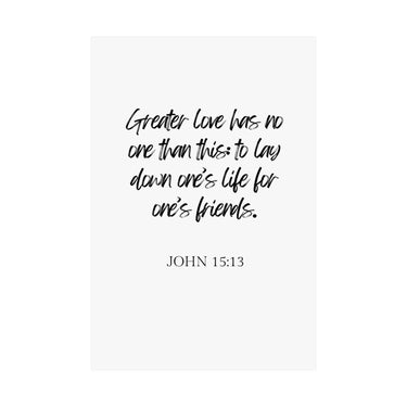 Faith Culture - John 15:13 - Greater Love Decor Christian Wall Art