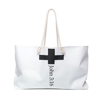 Faith Culture - John 3:16 Christian Weekender Tote Bag 24" × 13"