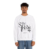 Faith Culture - Joshua 1:9 - Christian Unisex Heavy Blend™ Crewneck Sweatshirt White