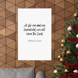 Faith Culture - Joshua 24:15 Poster - Christian Wall Art - Serve the Lord Home Decor