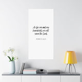 Faith Culture - Joshua 24:15 Poster - Christian Wall Art - Serve the Lord Home Decor