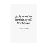 Faith Culture - Joshua 24:15 Poster - Christian Wall Art - Serve the Lord Home Decor