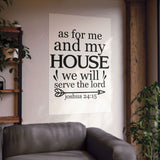 Faith Culture - Joshua 24:15 Poster - Christian Wall Art - We Will Serve the Lord Decor