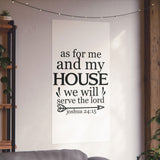 Faith Culture - Joshua 24:15 Poster - Christian Wall Art - We Will Serve the Lord Decor